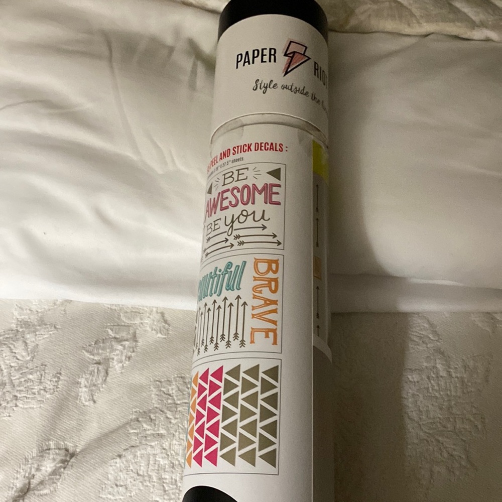 Paper Riot Company. 95 Peel and stick decals sayings and arrows Brave, Awesome